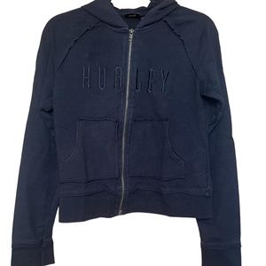 Black Hurley logo full zip jacket